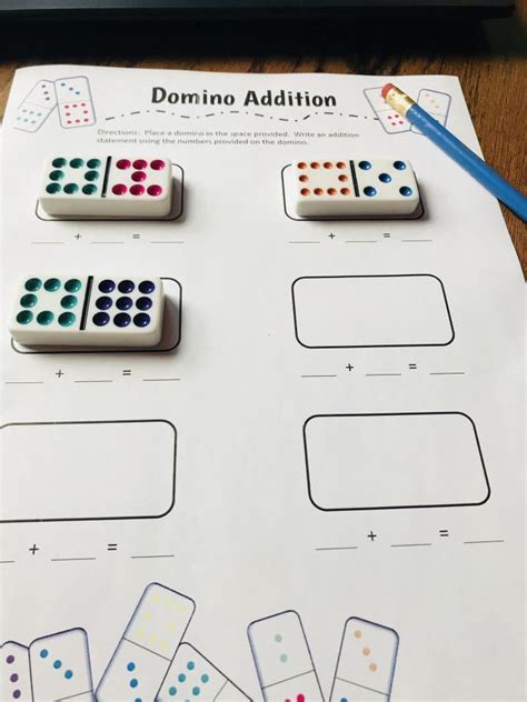 FREE Printable Addition and Subtraction Games to Use with Dominoes