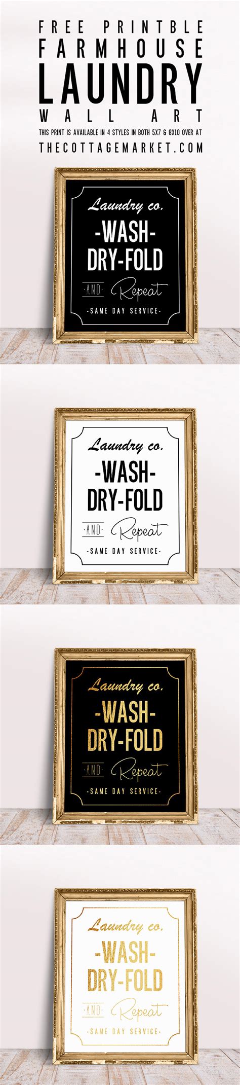 FREE Printable Laundry Room Wall Art The Cottage Market