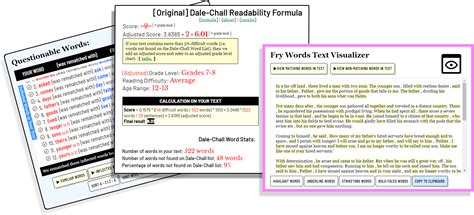 FREE READABILITY FORMULAS : FREE READABILITY TOOLS : …