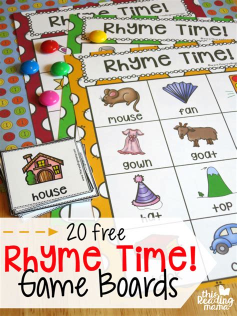 FREE Rhyme Time Game Boards - This Reading Mama