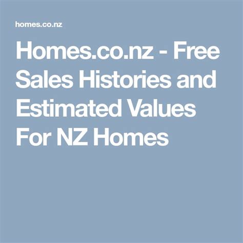 Free Sales Histories and Estimated Values For NZ Homes - balustradellc