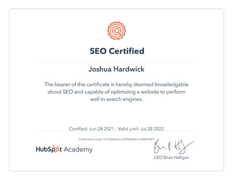 Free SEO Certification Course with Certificate | Enroll Now - balustradellc