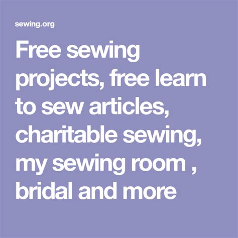 Free sewing projects, free learn to sew articles, charitable sewing, my ... - balustradellc