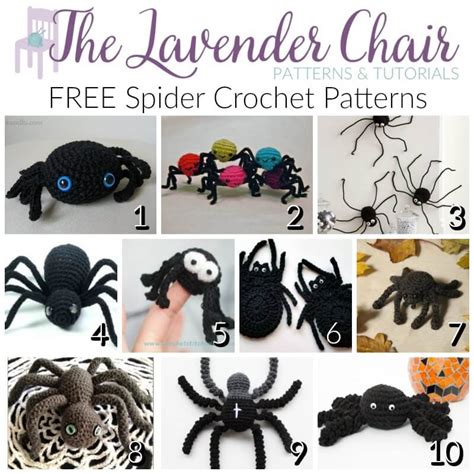 FREE Spider Crochet Patterns - The Lavender Chair