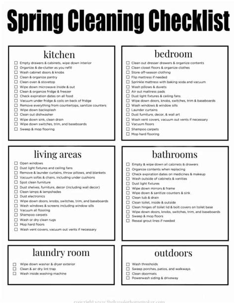 FREE Spring Cleaning Checklist Printable!
