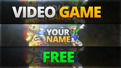 FREE Video Game Banner Thumbnail Template by codite on DeviantArt