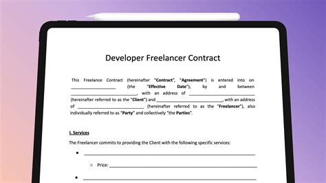 Freelance Developer Contract Template - Venngage - coolestguyplanet.net