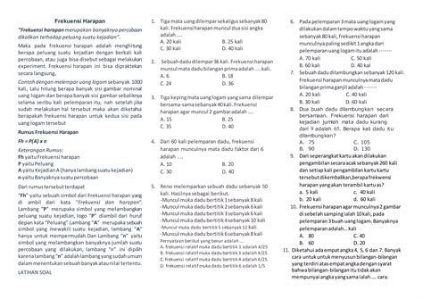 Frekuensi Harapan Kelas 8 Matematika | PDF - Scribd - wintechmobiles.com