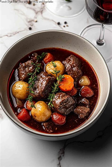 French Beef Stew with Red Wine - Familystyle Food - balustradellc