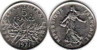 French Fifth Republic coins catalog with values online - balustradellc