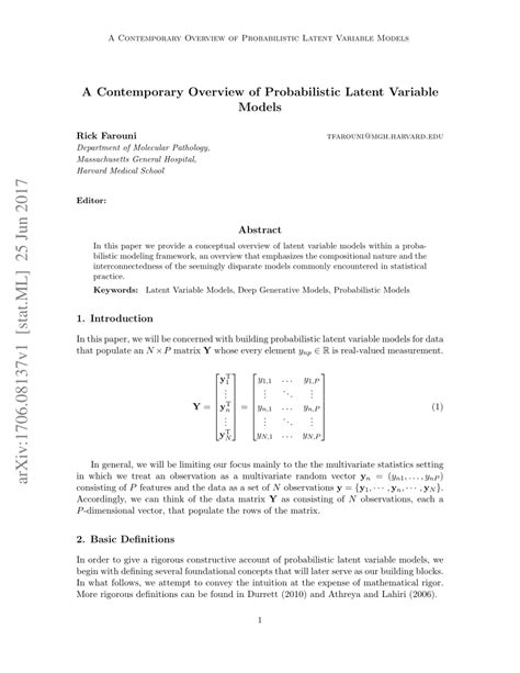 From Classical Probabilistic Latent Variable Models to Modern ... - coolestguyplanet.net