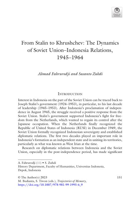 From Stalin to Khrushchev: The Dynamics of Soviet Union ... - Springer - wintechmobiles.com
