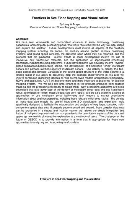 Frontiers in Seafloor Mapping and Visualization - Marine Geophysical ... - raincitystudios.com