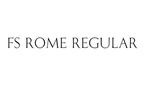 FS Rome Regular Free Download - Free Font Download