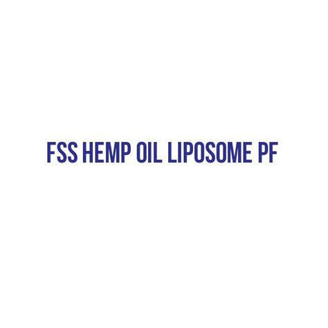 FSS Hemp Oil Liposome PF - formulatorsampleshop.com