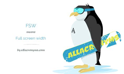 FSW - Full Service Werbeagentur - All Acronyms