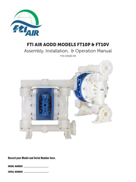 FTI AIR AODD MODELS FT10P & FT10V