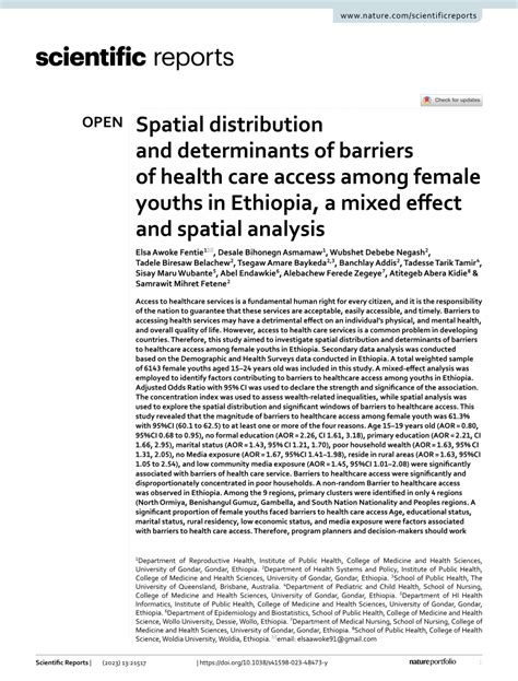 Full article: Analysis of Spatial Distribution of Health Care ... - wintechmobiles.com