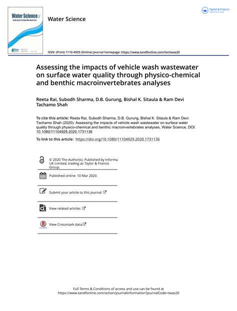 Full article: Assessing the impacts of vehicle wash … - balustradellc