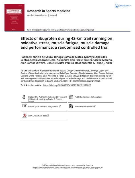 Full article: Effects of ibuprofen during 42-km trail … - balustradellc
