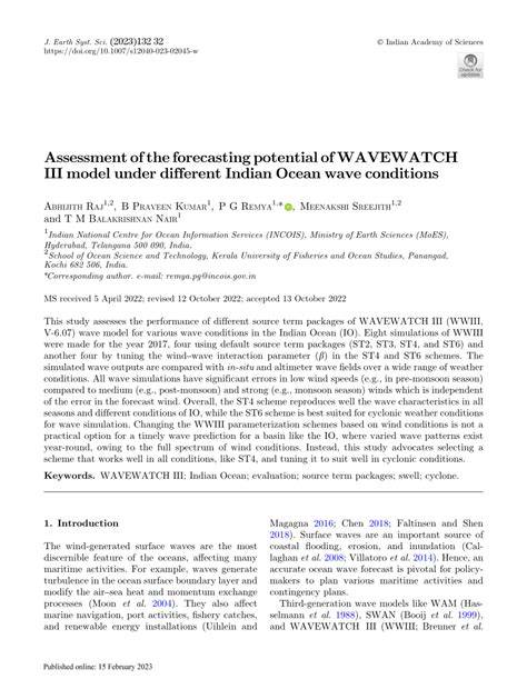Full article: Indian Ocean wave forecasting system for … - raincitystudios.com
