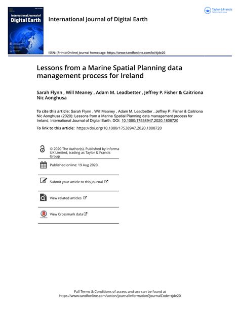 Full article: Lessons from a Marine Spatial Planning data management ... - raincitystudios.com
