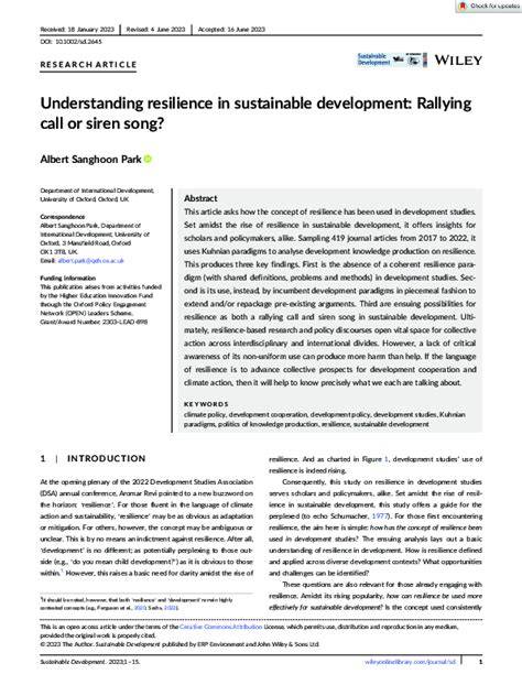 Full article: Resilience and the Sustainable … - raincitystudios.com