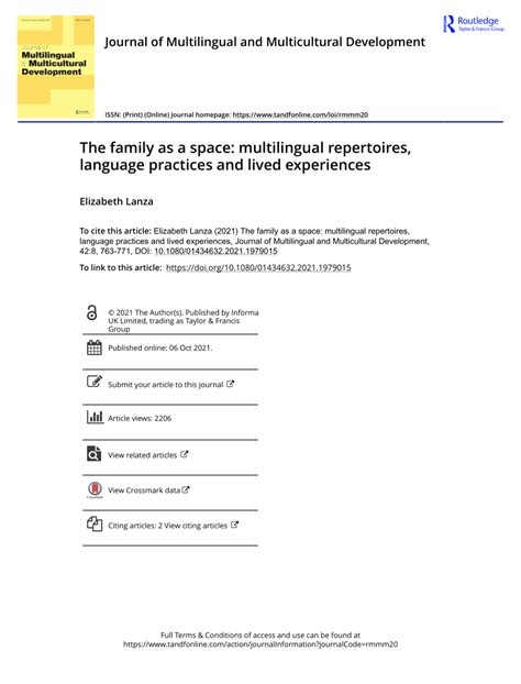 Full article: The family as a space: multilingual repertoires, language ... - balustradellc