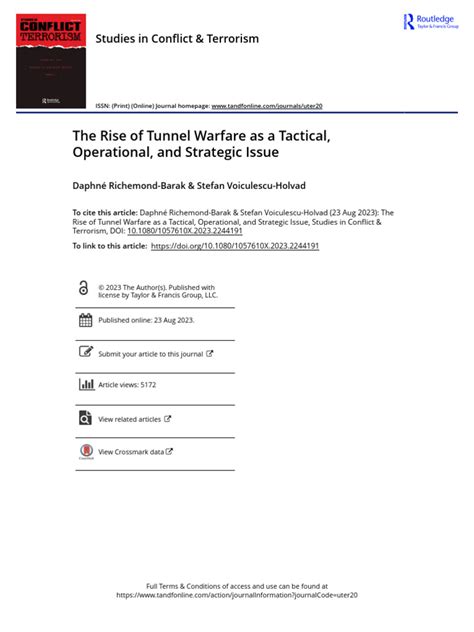 Full article: The Rise of Tunnel Warfare as a Tactical, … - balustradellc