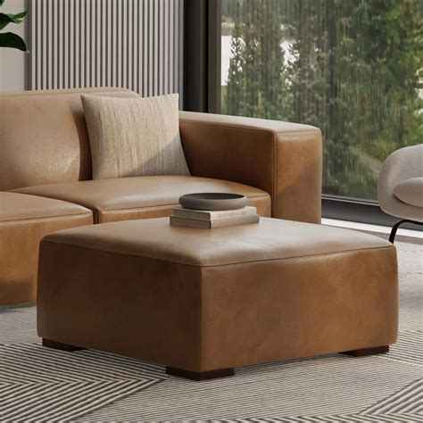 Fully Assembled Leather Ottomans & Poufs - Wayfair - balustradellc