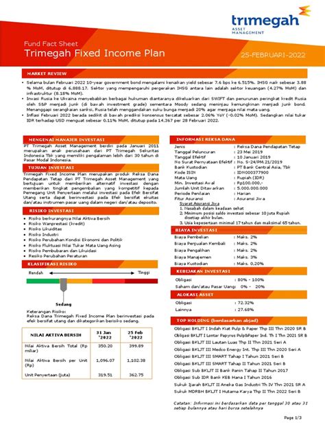 Fund Fact Sheet Trimegah Fixed Income Plan (TFIP) - balustradellc