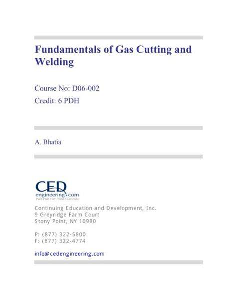 Fundamentals of Gas Cutting and Welding - CED Engineering - raincitystudios.com