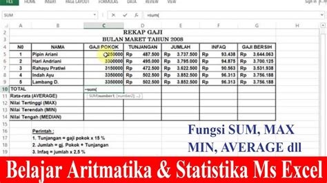 FUNGSI STATISTIKA PADA EXCEL - wintechmobiles.com