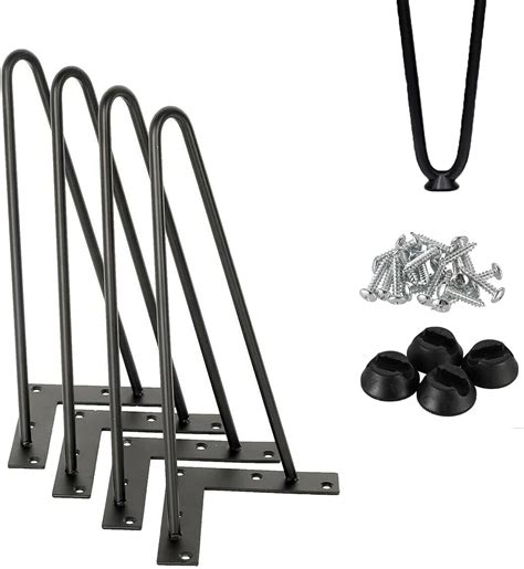 Furniture Feet Hairpin Legs - 4 Pieces Adjustable Height ... - Amazon - balustradellc