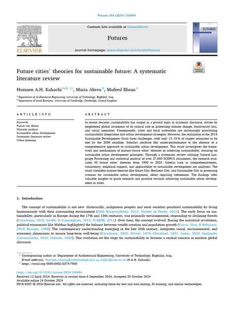 Future cities' theories for sustainable future: A systematic literature ... - raincitystudios.com