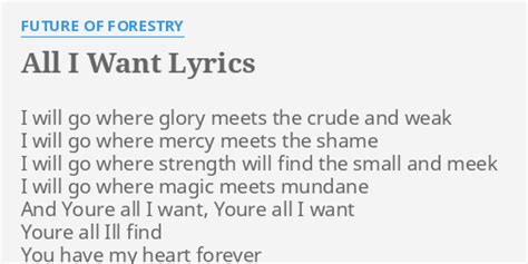 FUTURE OF FORESTRY - PAGES ALBUM LYRICS - SongLyrics.com