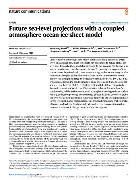 Future Sea Level Change Under Coupled Model … - raincitystudios.com