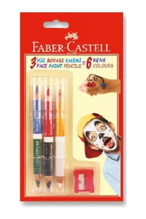Faber castell yüz boyası kalemi 6 renk