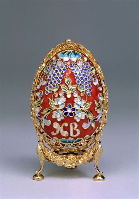 The Twelve Monograms egg, also known as the Alexander III Portraits egg, is an Easter egg made under the supervision of the Russian jeweller Peter Carl Fabergé in 1896 for Tsar Nicholas II of Russia. [1] It was presented by Nicholas II to his mother, the Dowager Empress Maria Feodorovna.. 