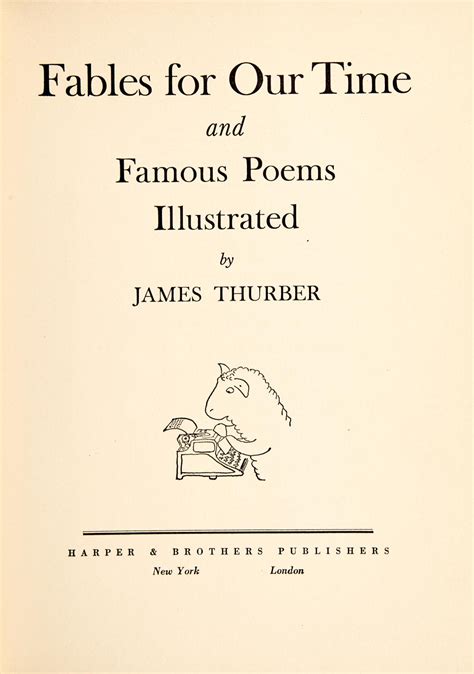 Read Fables For Our Time And Famous Poems Illustrated By James Thurber