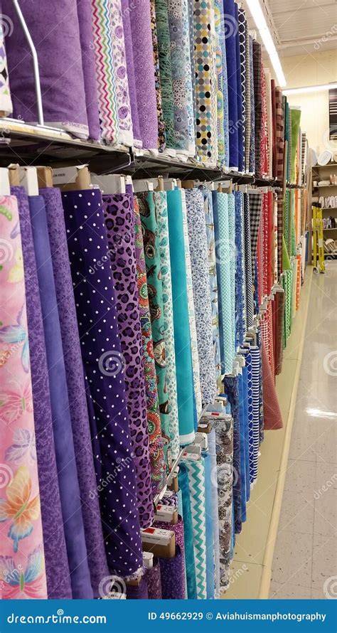 Fabric Store Bright Colors and Patterns Editorial Stock Image Image