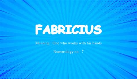 Fabricius meaning