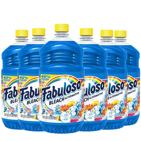 Fabuloso and bleach. Fabuloso Multi-Purpose Cleaner 2X Concentrated Formula, Passion of Fruits Scent, 33.8 FL OZ, 56 FL OZ, 128 FL OZ and 169 FL OZ. Spring Fresh Scent. Fabuloso Multi-Purpose Cleaner Bleach Alternative 2X Concentrated Formula, Spring Fresh Scent, 56 FL OZ. Ocean Scent. Fabuloso Professional All Purpose Cleaner & Degreaser, … 