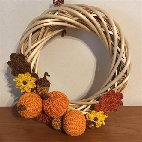 Fabulous Fall Crochet Wreath Pattern Wreath Pattern PDF Etsy