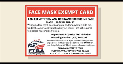 Face mask exemption cards are fake, Department of Justice says