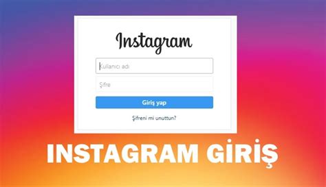 Facebok instagram giriş