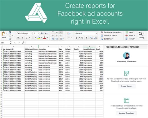 Facebook Ads Manager For Excel