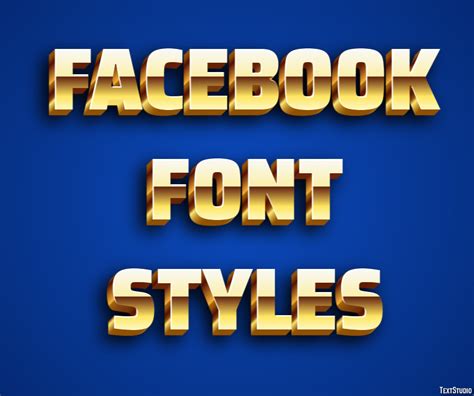 Facebook Font Styles Text Effect and Logo Design Font