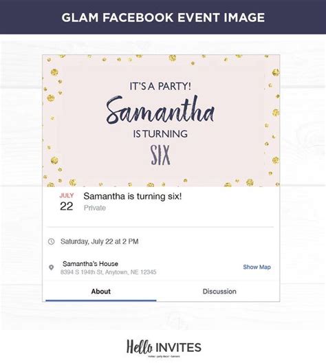 Facebook Invitation Template