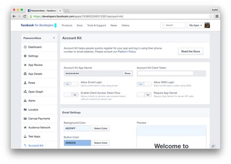 Facebook account kit web example.  Customize your own space to talk, play, and ...